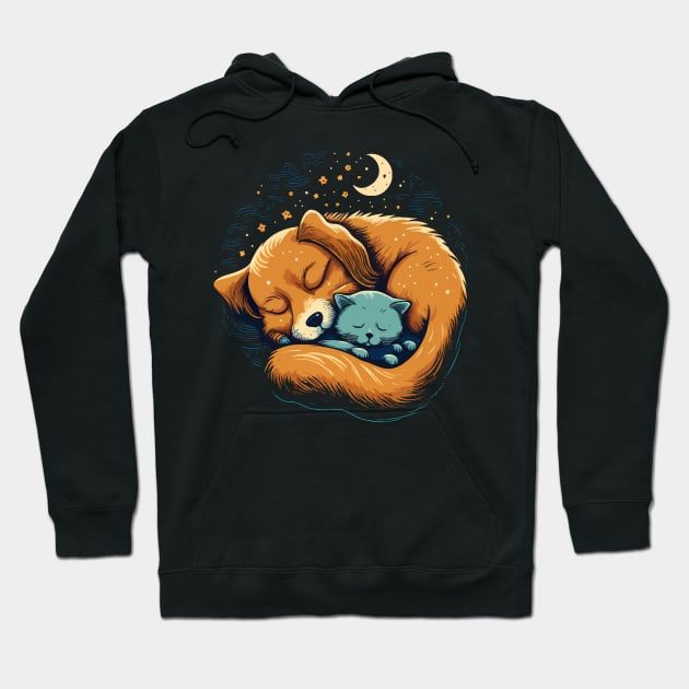 cat and dog naptime is my happy hour Hoodie by FunnyZone